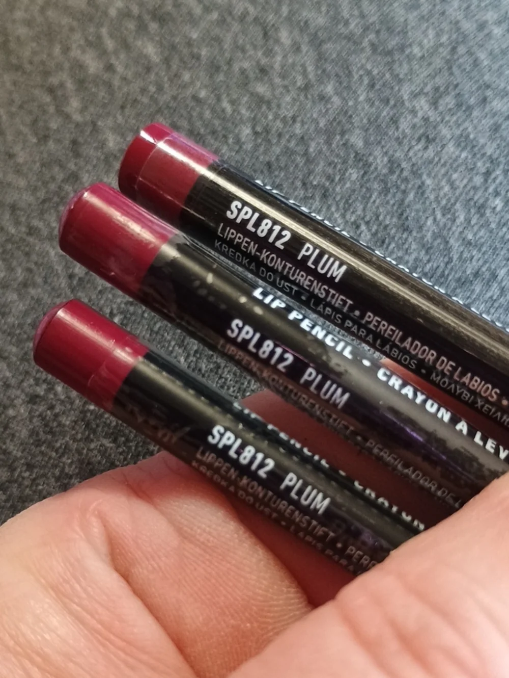 3 x NYX Slim Lip Pencil Creamy Lip Liner, Plum